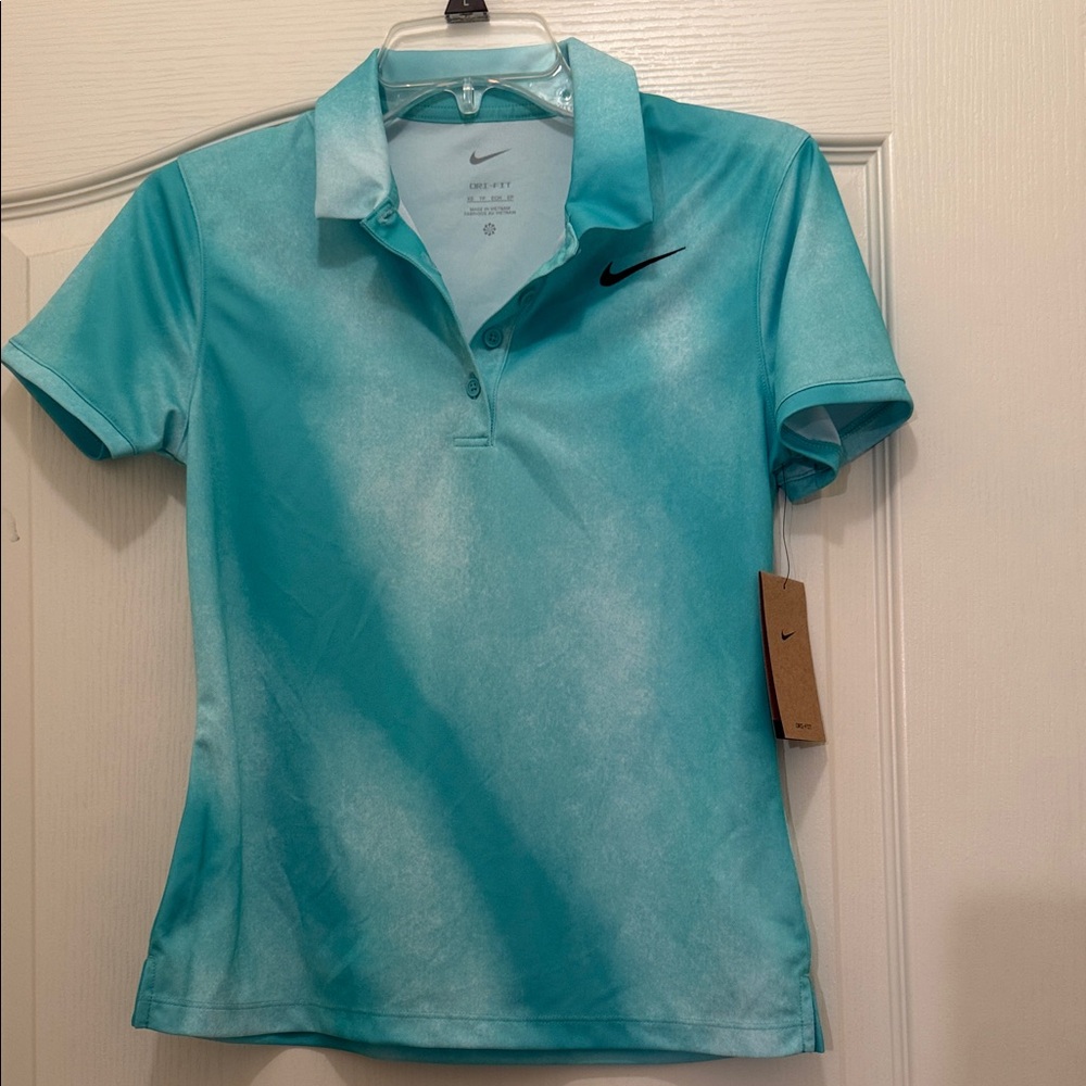 Nike Women's Aqua Button Down Shirt